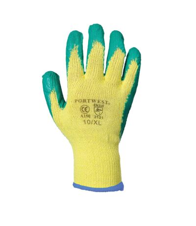 Portwest Fortis Grip Gloves (A150) / Workwear / Safetywear (Pack of 2) (Yellow/ Green) (UTRW7029)