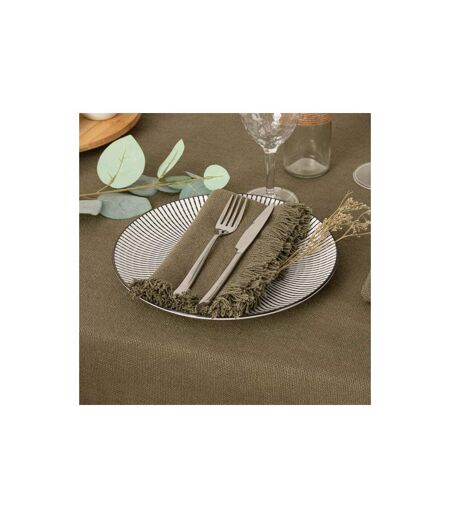 Lot de 2 Serviettes de Table Maha 40cm Vert Kaki