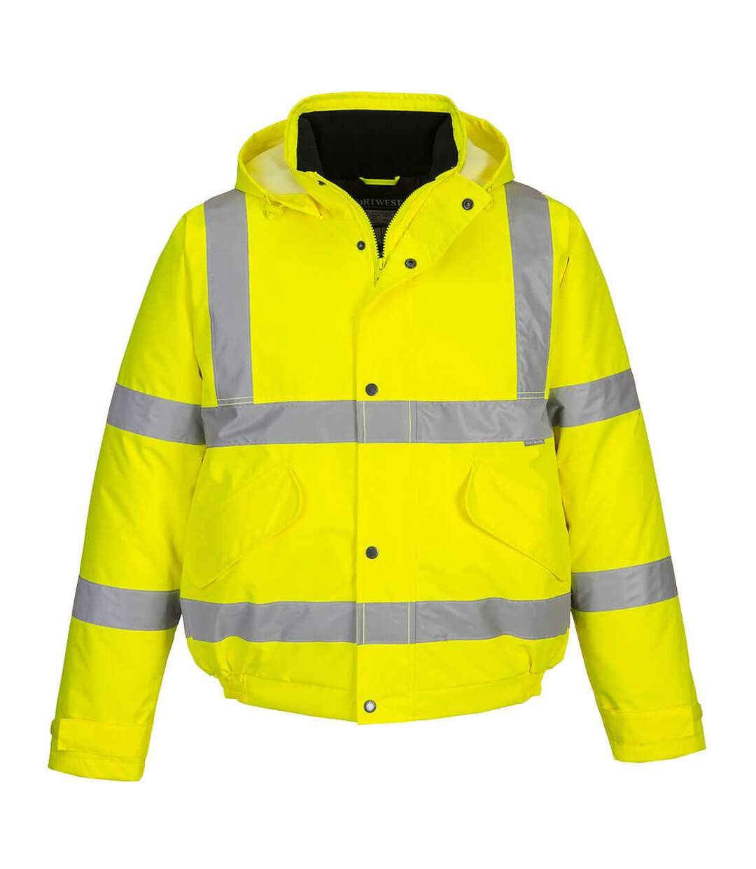 Mens hi-vis winter bomber jacket yellow Portwest