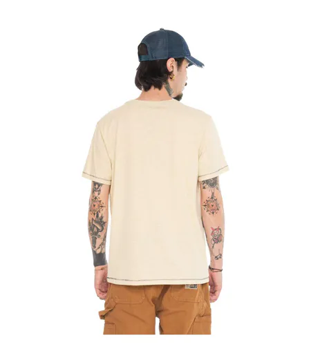T-shirt homme regular en slub heavy wash print devant Zane Vondutch
