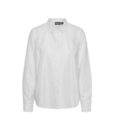 Chemise blanche/argenté femme pieces cirene