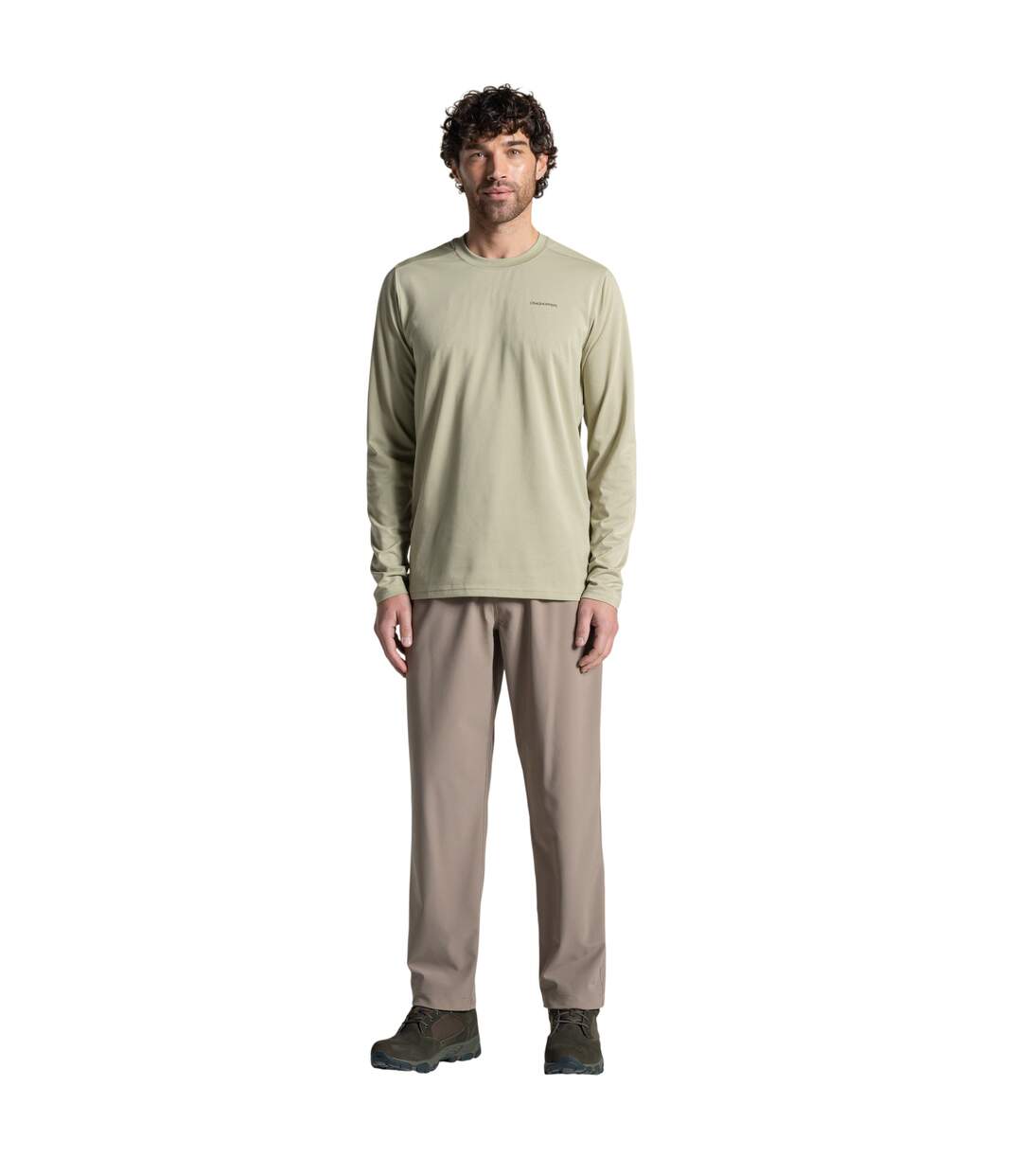 Pantalon Uni À Taille Haute Élastiquée Socco Homme Beige Craghoppers-4