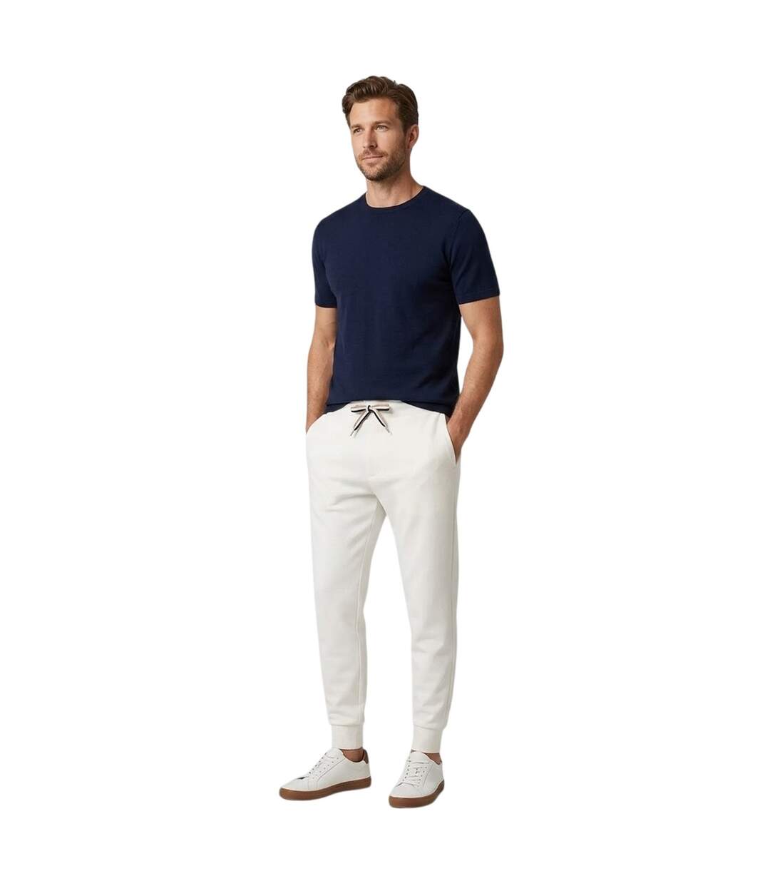 Pantalon De Jogging Motif/style À Motifs C-larsen Homme Blanc Boss-4