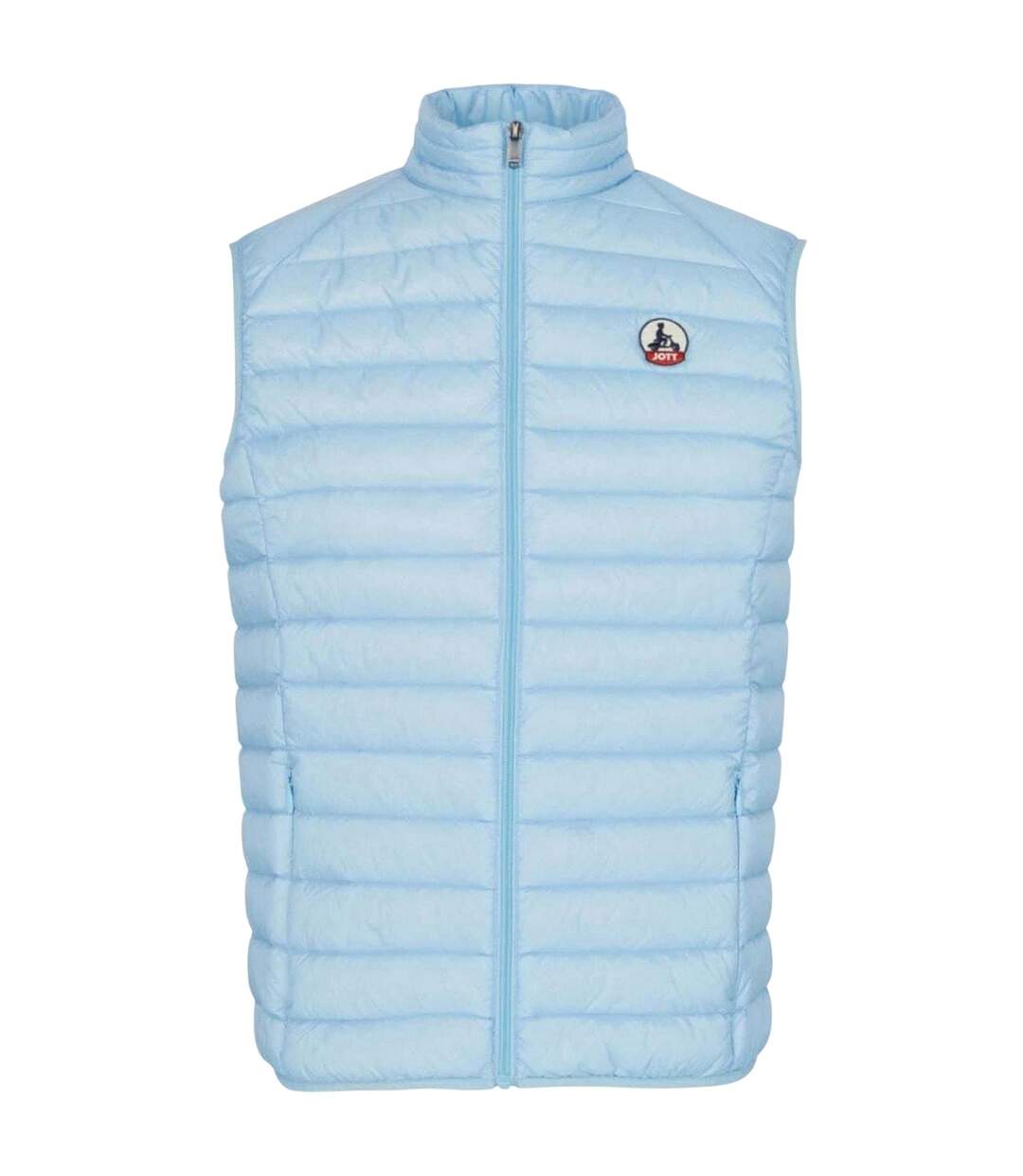 Mens Logo Puffer Sleeveless Gilet Blue Jott-2