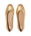 Womens/ladies Delicato Leather Ballerina Flats Old Gold FitFlop-2