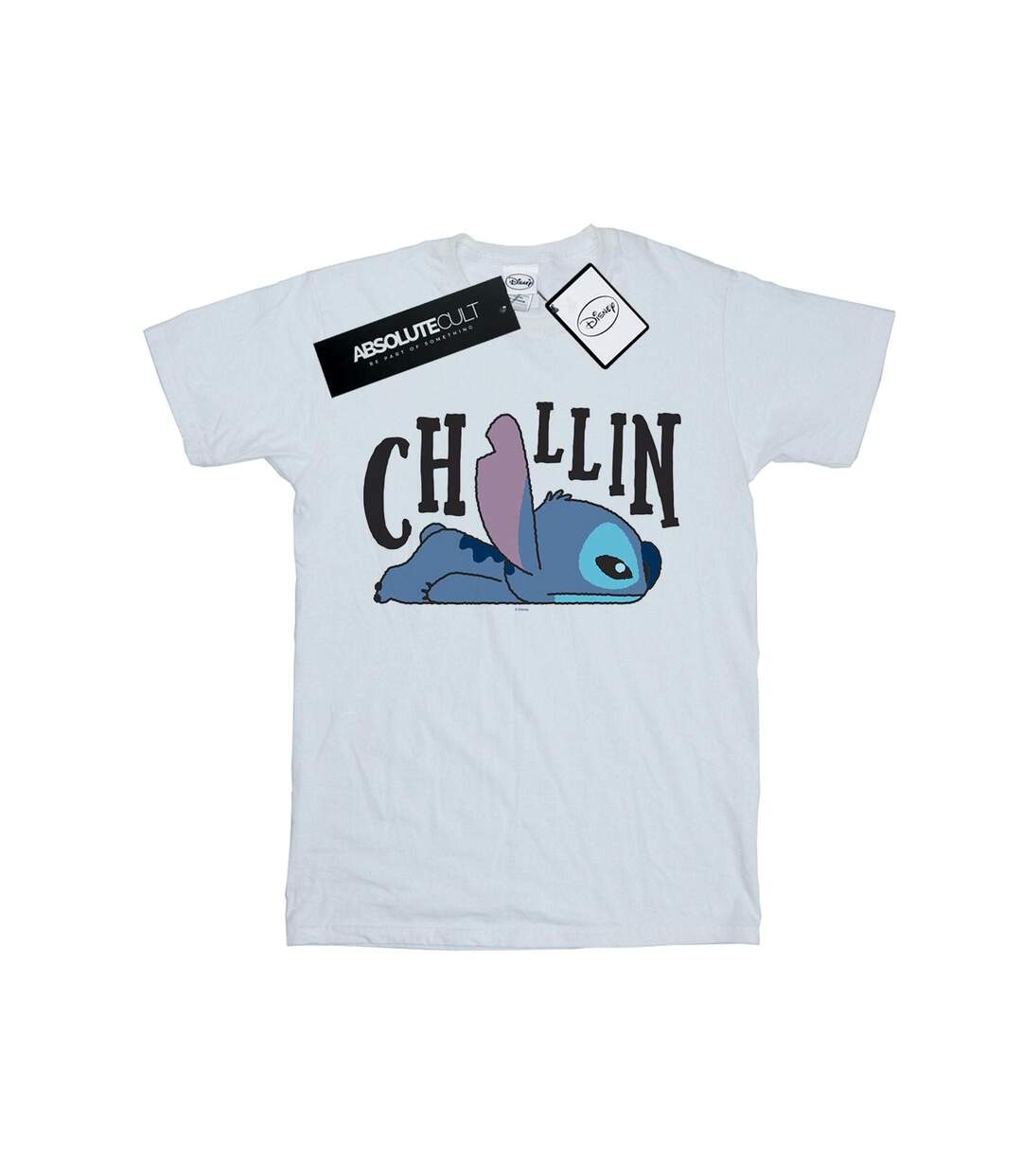 Disney Femmes/Les femmes Lilo And Stitch Chillin Cotton Boyfriend T-Shirt (Blanc) - UTBI49490-1