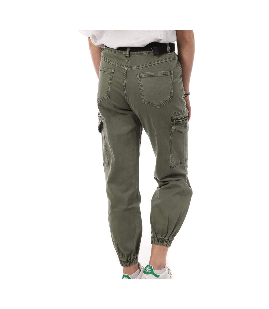 Pantalon Cargo Ceinture Kaki Femme Monday Premium LW-357 - L