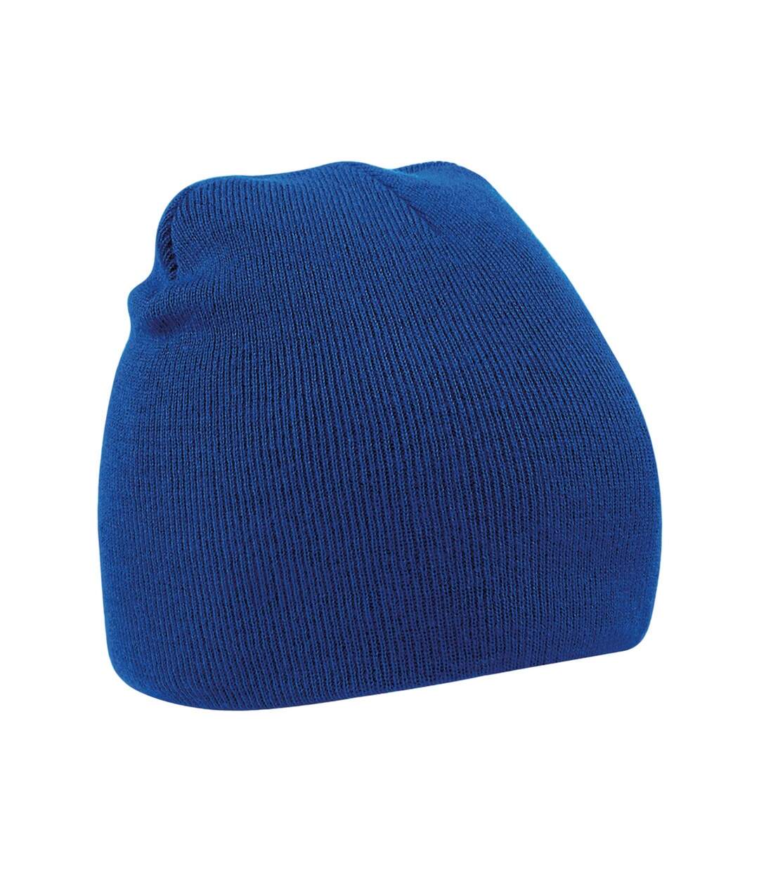 Bonnet tricoté uni bleu roi vif Beechfield-1