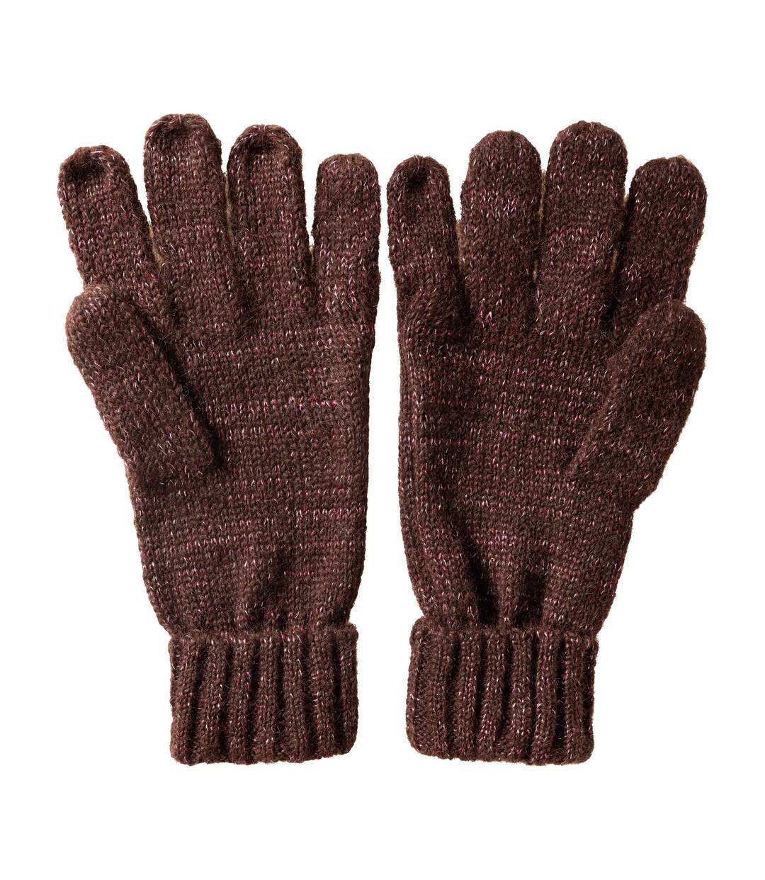 Gants D'hiver Unis À Revers Côtelés Multimix Femme Bordeaux Foncé Regatta-2