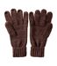 Gants D'hiver Unis À Revers Côtelés Multimix Femme Bordeaux Foncé Regatta-2