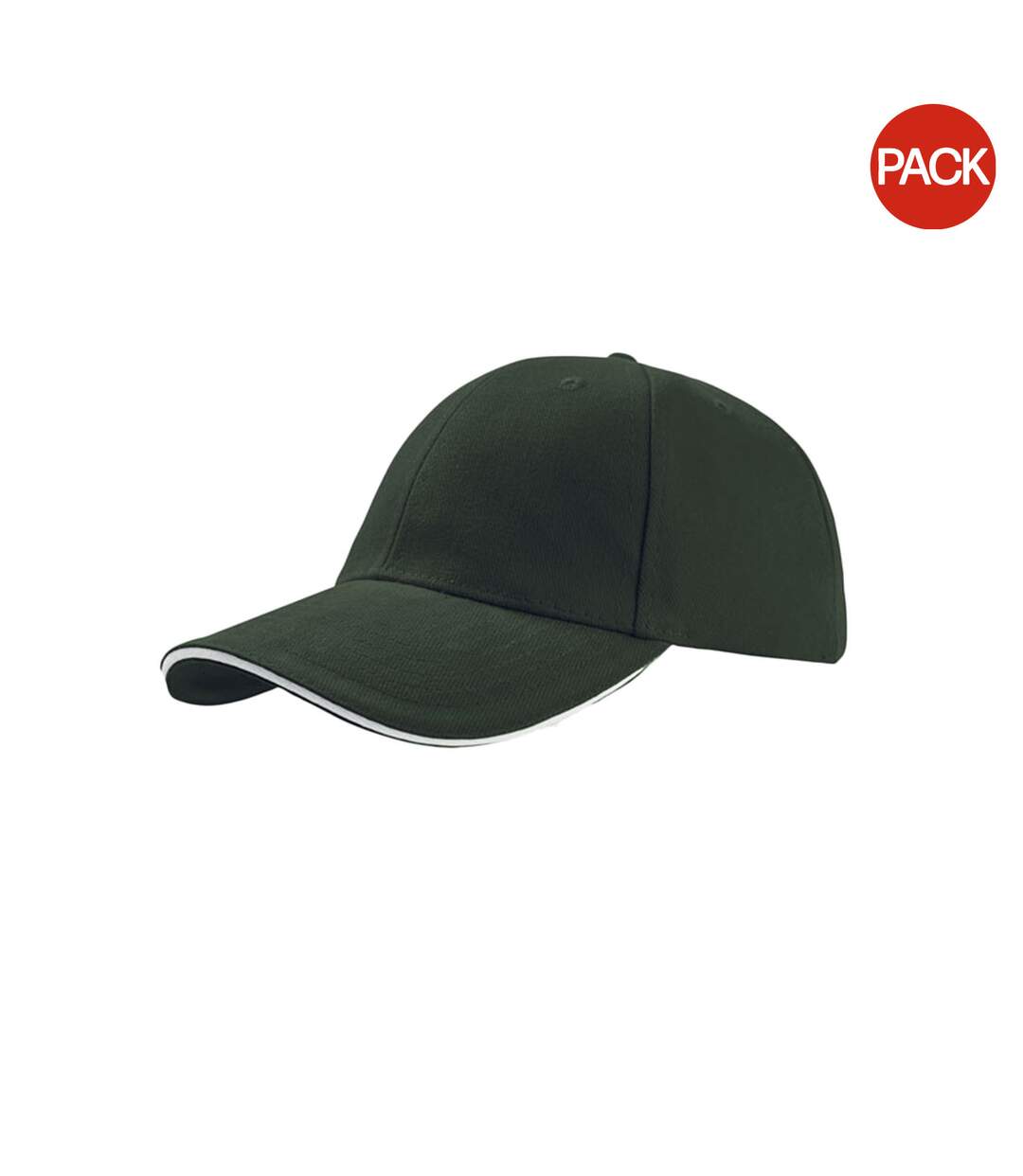 Lot de 2  casquettes en coton épais adulte vert Atlantis-1