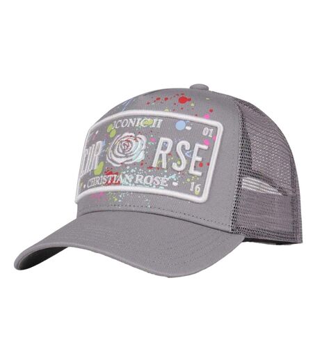 Casquette Trucker Li Plate Gris Christian Rose