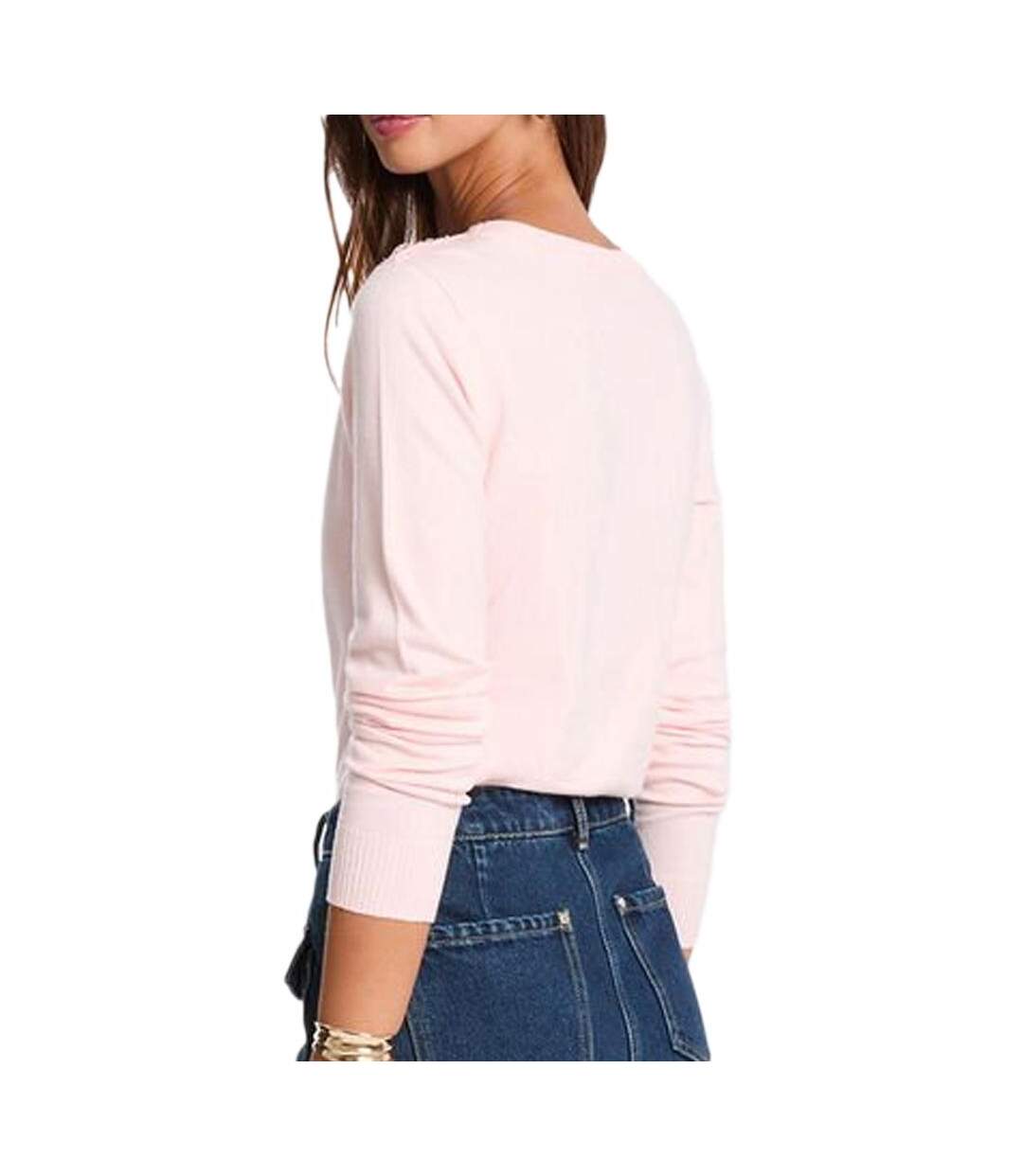 Pull rose femme morgan mkiss-2