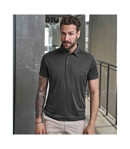Mens Luxury Sport Polo Shirt Dark Grey Tee Jays