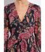 Robe longue cache-coeur volantée voile fleuri-3