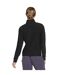 Womens/ladies Goluxe Ribbed Quarter Zip Sweatshirt Black Skechers-3