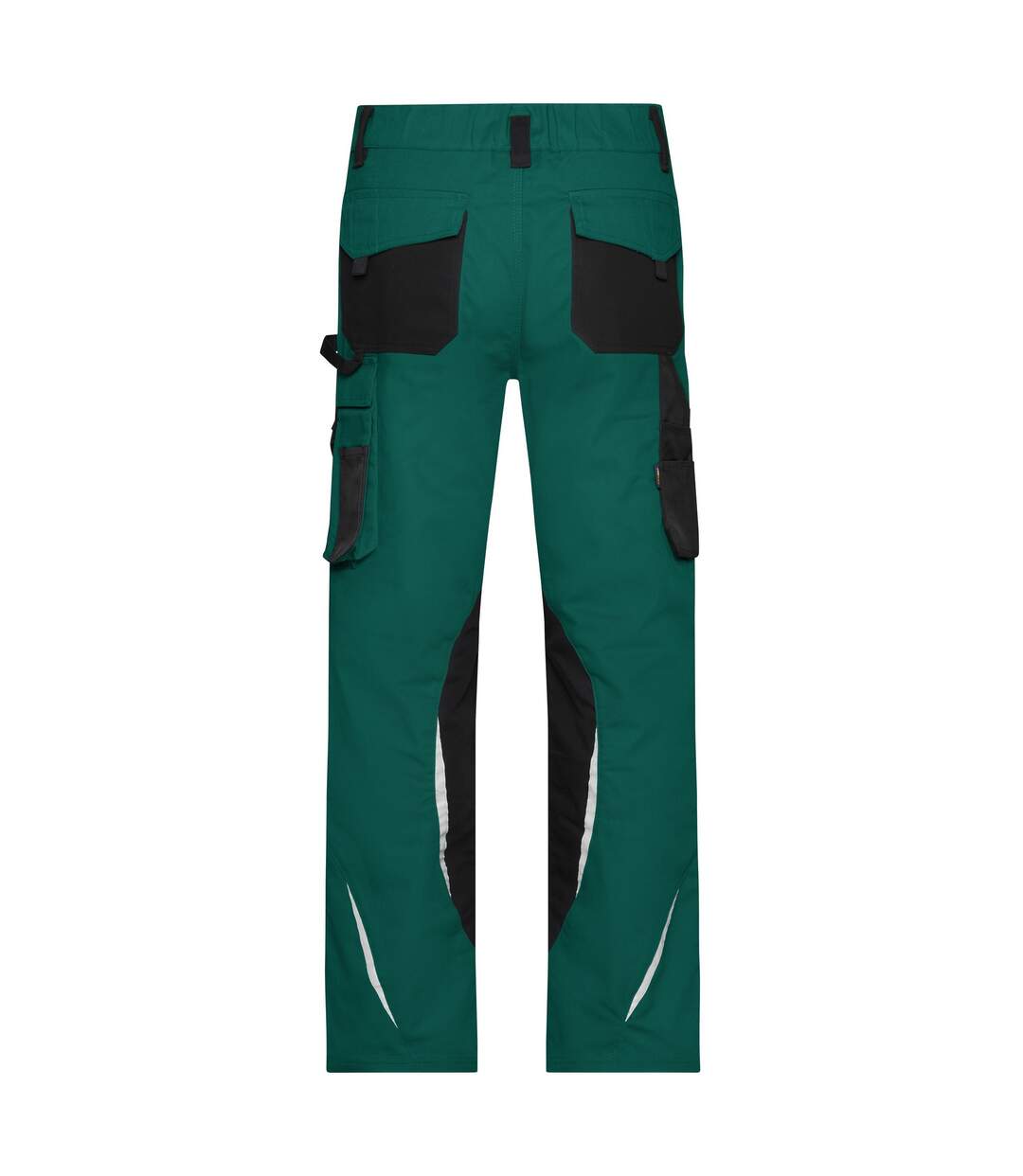Pantalon De Travail Homme Vert Foncé Noir James And Nicholson-2