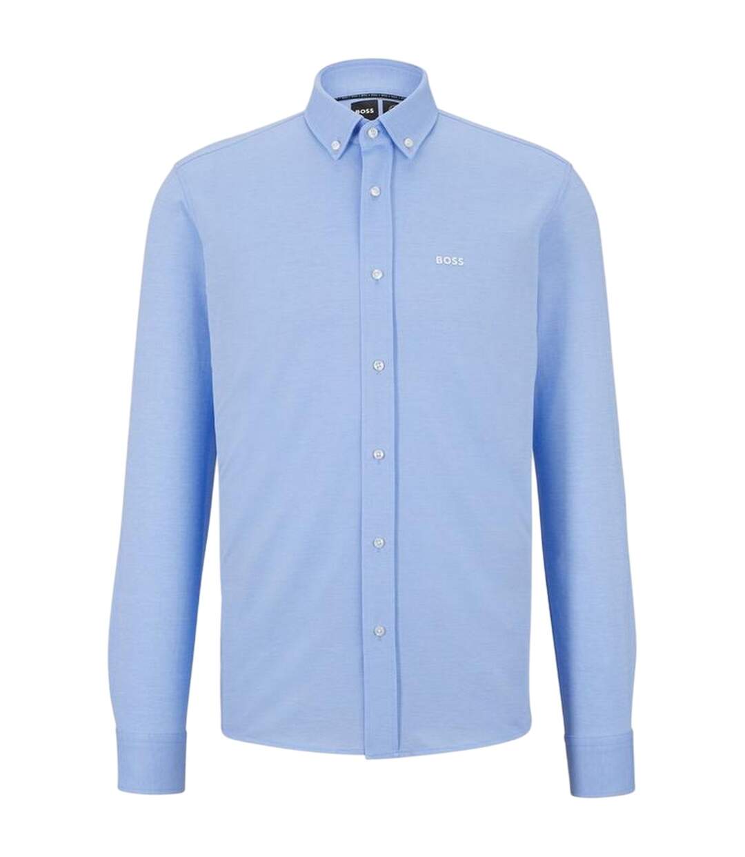 Mens Jo Embroidered Long-sleeved Button-down Shirt Sky Boss-2