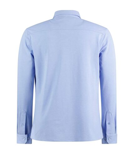 Kustom Kit Mens Superwash 60°C Tailored Long-Sleeved Shirt (Light Heather Blue)