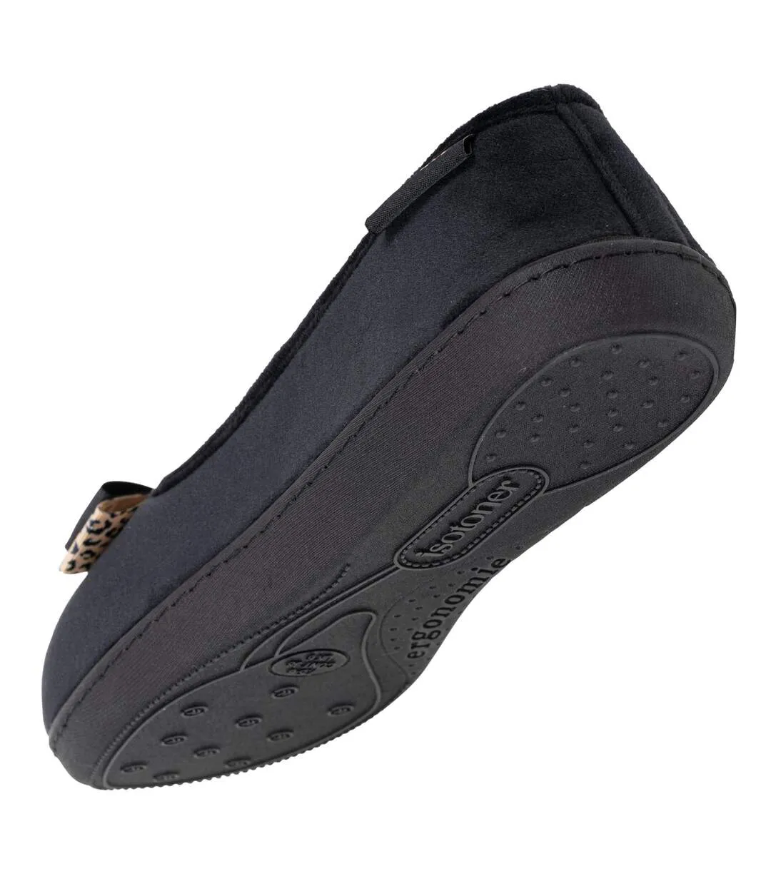 Isotoner Chaussons Ballerines femme microvelours semelle ergonomique soutien voûte plantaire-5