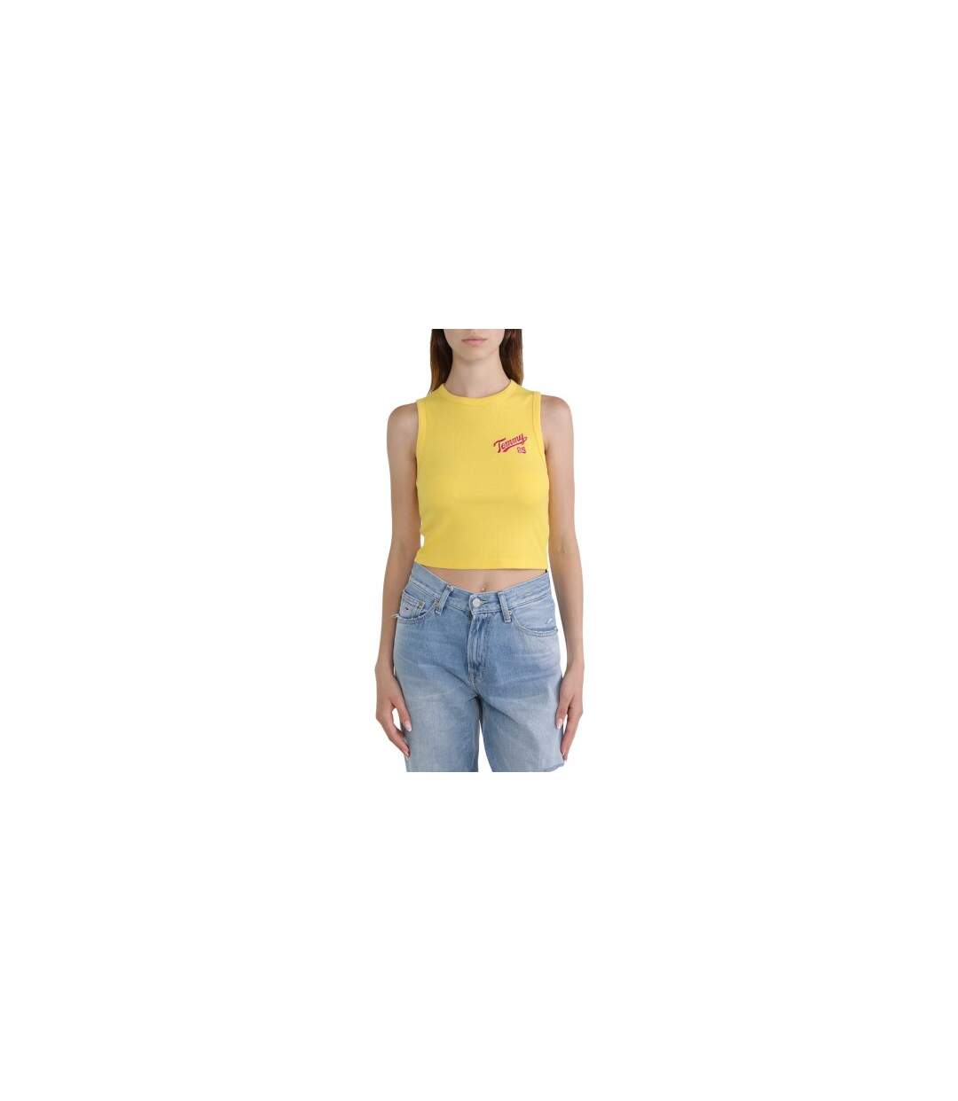 T-shirt Sans Manches Femme Jaune Tommy Hilfiger-1