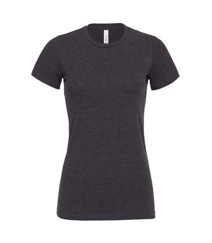 Womens/ladies cvc relaxed fit t-shirt dark heather grey Bella + Canvas