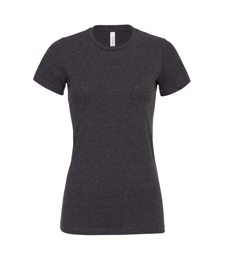 Womens/ladies cvc relaxed fit t-shirt dark heather grey Bella + Canvas