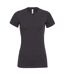 Womens/ladies cvc relaxed fit t-shirt dark heather grey Bella + Canvas