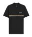 Mens Pl Toc Spin Logo Quarter Zip Polo Shirt Black Boss-2