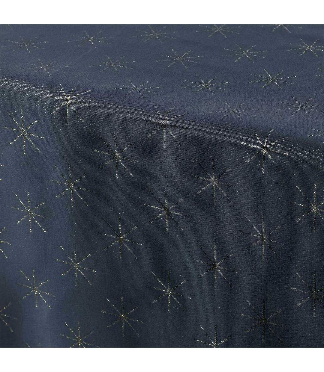 Nappe Imprimée Jacquard Étoiles 140x240cm Bleu-2
