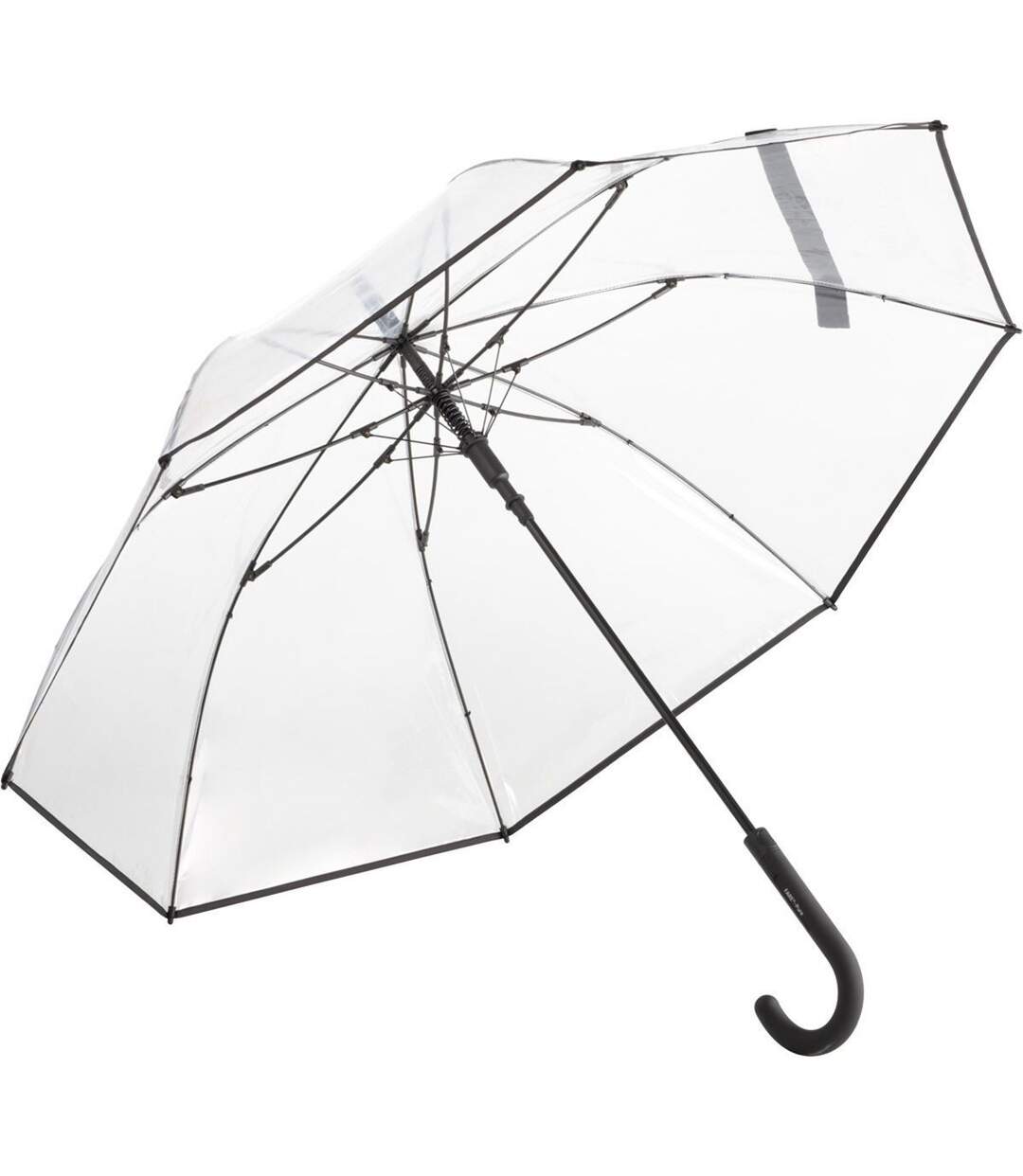 Parapluie canne transparent - FP7112 - bord noir-1