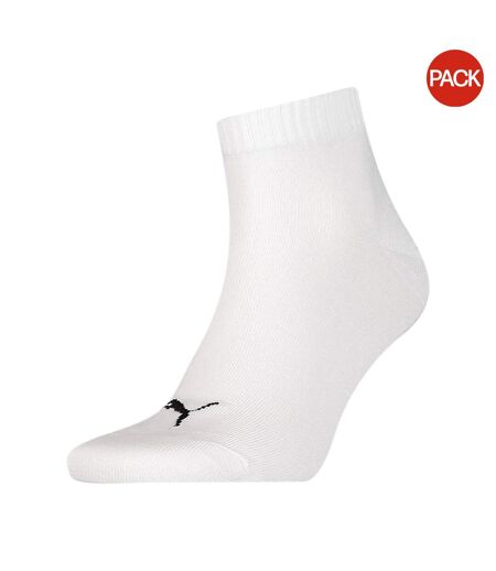 Pack Of 3  Unisex Adult Quarter Training Ankle Socks  White Puma
