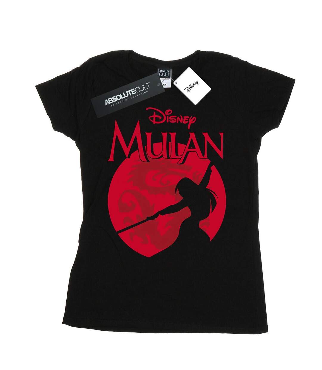 Disney Femme/Les femmes Mulan - T-shirt en coton avec silhouette de dragon (Noir) - UTBI16094-1
