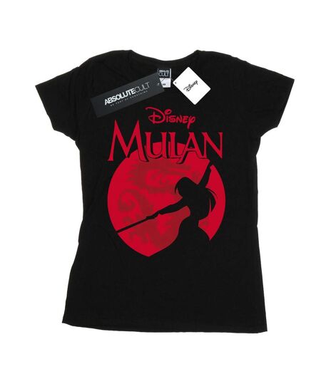 Disney Femme/Les femmes Mulan - T-shirt en coton avec silhouette de dragon (Noir) - UTBI16094