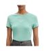 T-Shirt slim vert femme tommy hilfiger logo-1