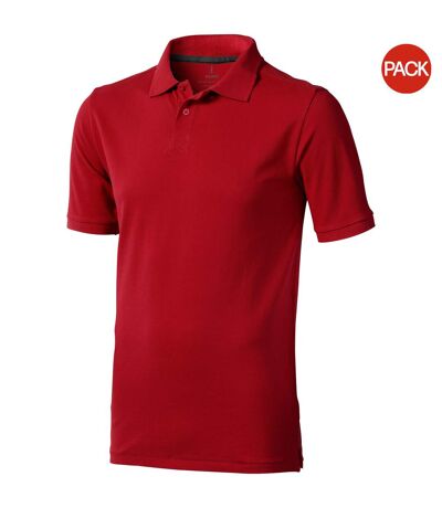 Lot de 2  polos manches courtes calgary homme rouge Elevate