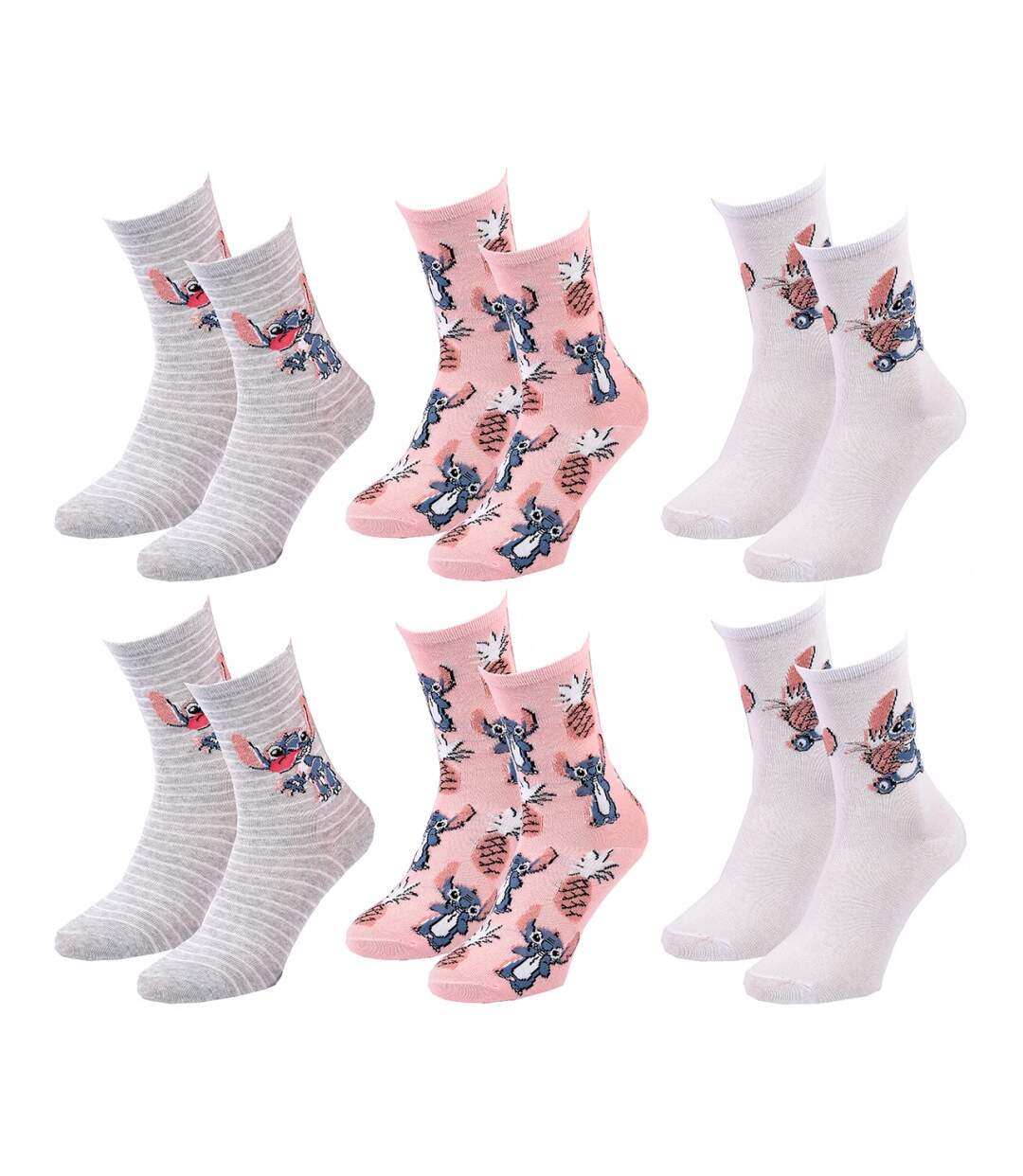 Chaussettes femme LICENCE Fantaisie-Assortiment modèles photos selon arrivages- - Pack de 6-2