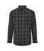 Mens Plaid Long-sleeved Shirt Jacket Grey Replay-1