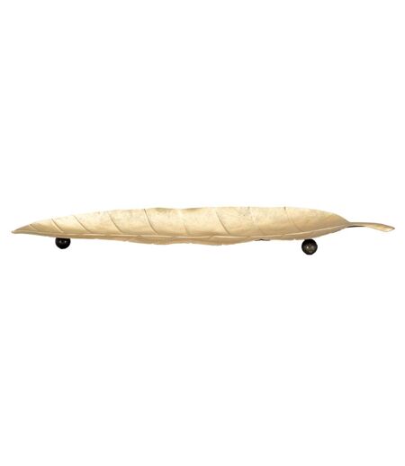 Vide-Poche sur Pied en Métal Foglia 38cm Or