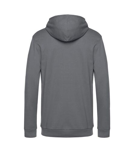 Sweat À Capuche Motif/style Chiné Homme Gris B&C
