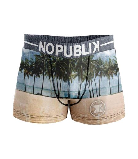 Boxer No Publik Homme Confort et Fantaisie en Microfibre -Assortiment modèles photos selon arrivages- Pack de 3 Boxers BEACH 54508