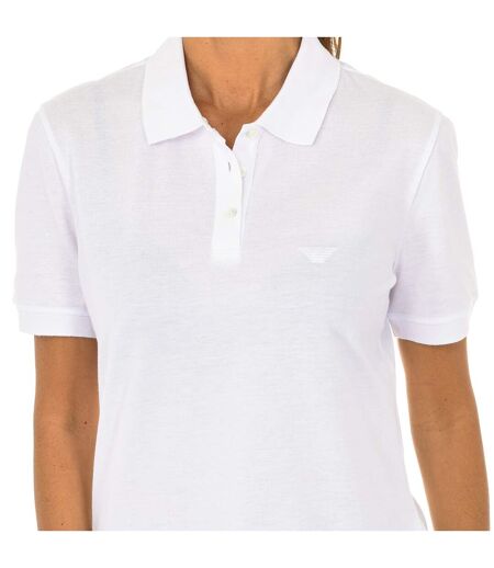 Women's short-sleeved polo shirt with lapel collar 6Z5F81-5J41Z