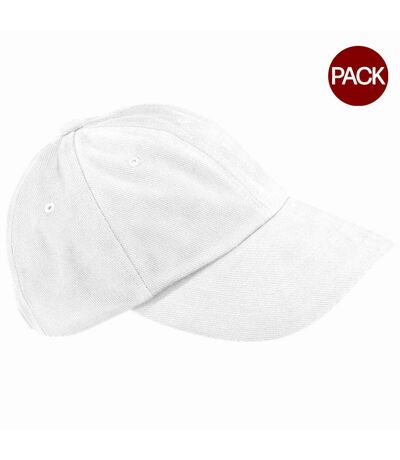 Lot de 2  casquettes de baseball adulte blanc Beechfield