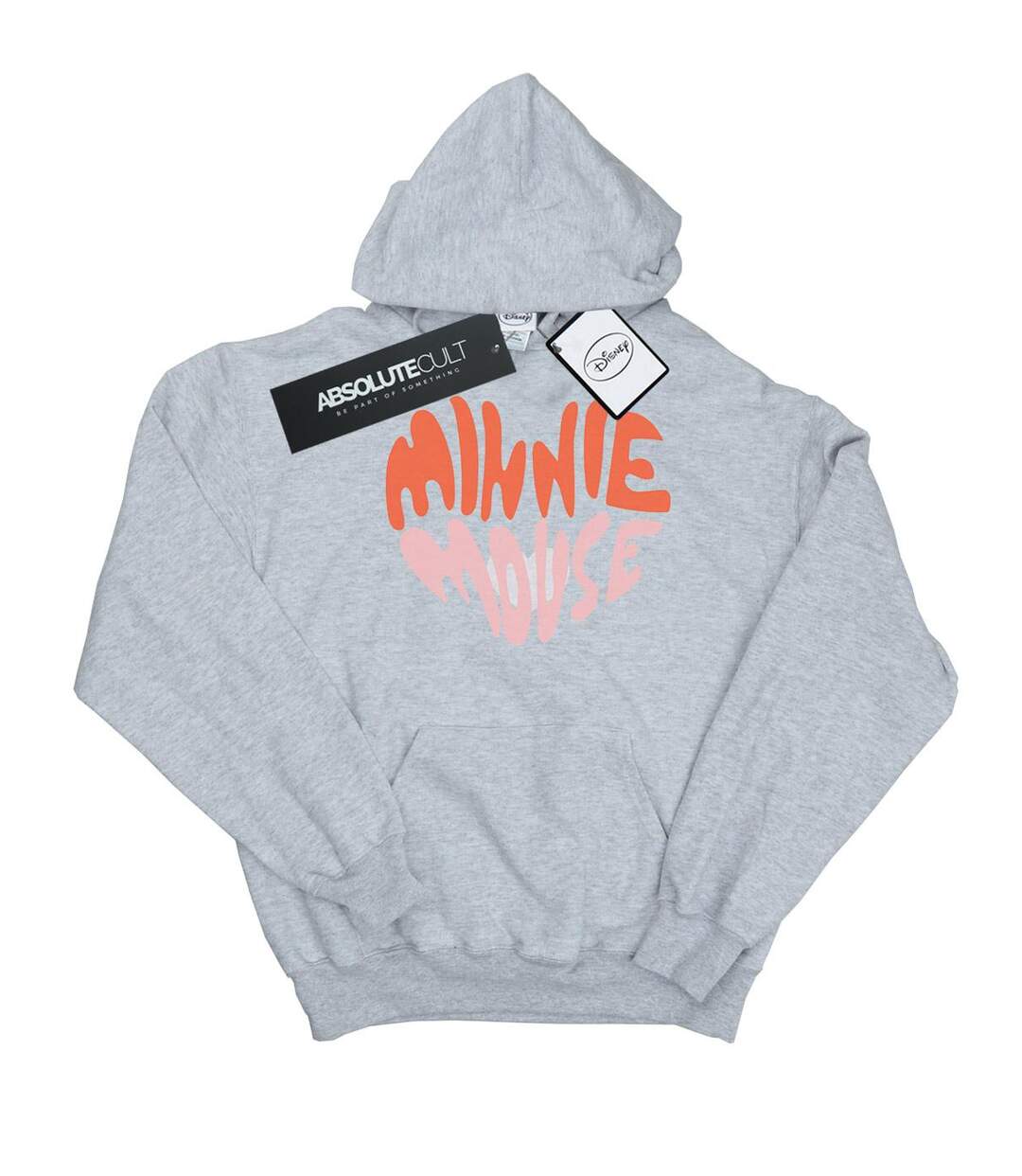 Disney Womens/Ladies Minnie Mouse Heart Shaped Hoodie (sweat à capuche en forme de cœur) (Gris sportif) - UTBI11181-1