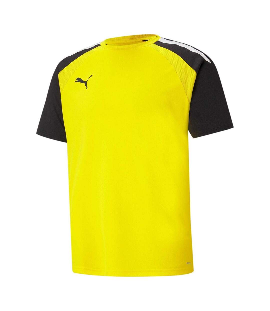 Mens Teampacer Colour Block T-shirt Yellow Black White Puma-1