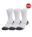 Pack Of 3  Unisex Adult Logo Crew Socks  White Under Armour-1