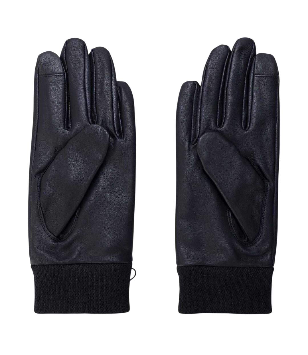 Mens Lambs Leather Gloves Dark Blue Boss-2