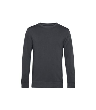 Mens Organic Crew Neck Sweat Asphalt B&C