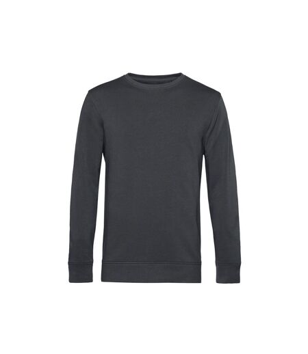 Mens Organic Crew Neck Sweat Asphalt B&C