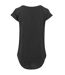 Womens/ladies Long Slub T-shirt Black Build Your Brand-2